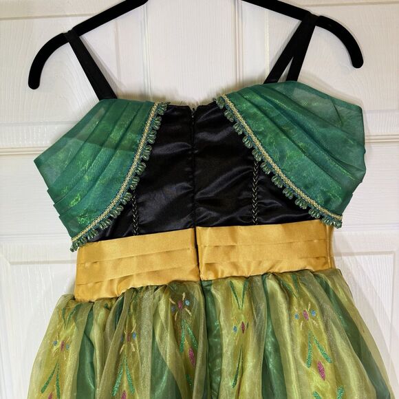 Disney Store Frozen Princess Anna Deluxe Coronation Costume Girls Sz 9/10 EUC - Picture 5 of 9